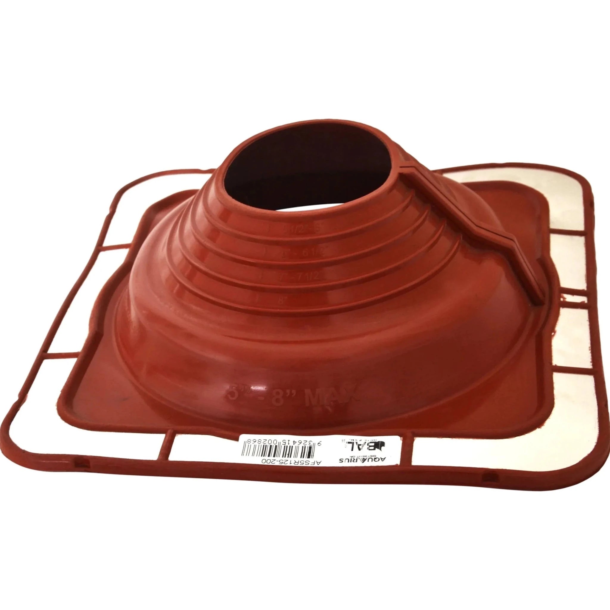 Aquaseal FlashRite 5 Metal Roof Pipe Flashing Red 125-200mm - Twin Eagle Imports