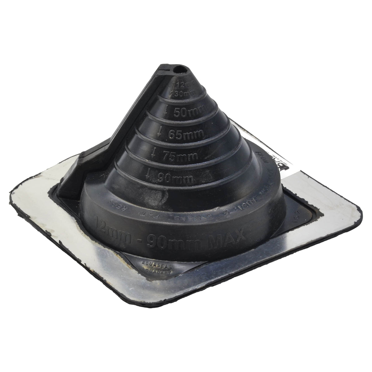 Aquaseal Roof Pipe Seal Aquaseal Aquadapt #2 Roof Pipe Flashing Black 10-70mm