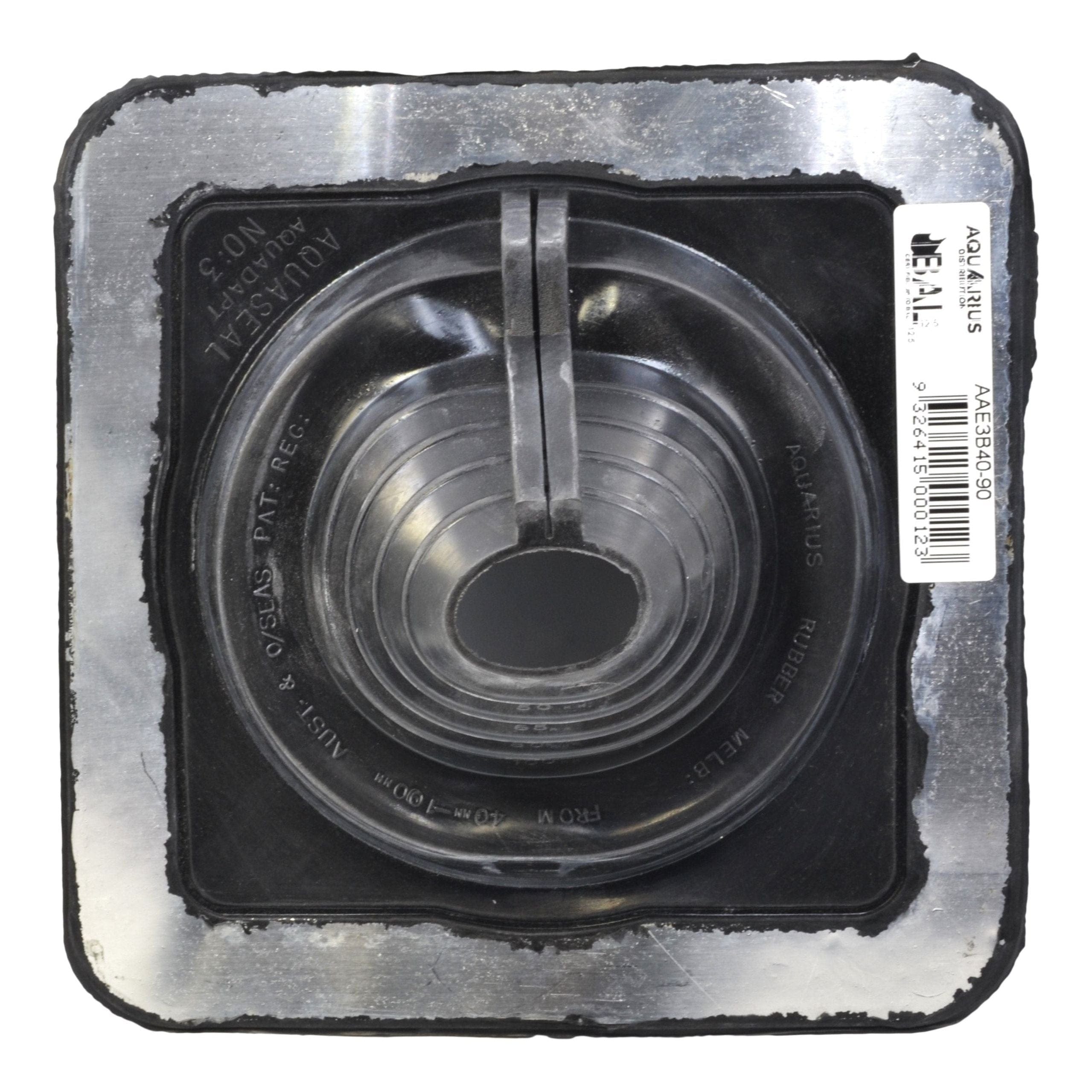 Aquaseal Roof Pipe Seal Aquaseal Aquadapt #3 Roof Pipe Flashing Black 40-90mm
