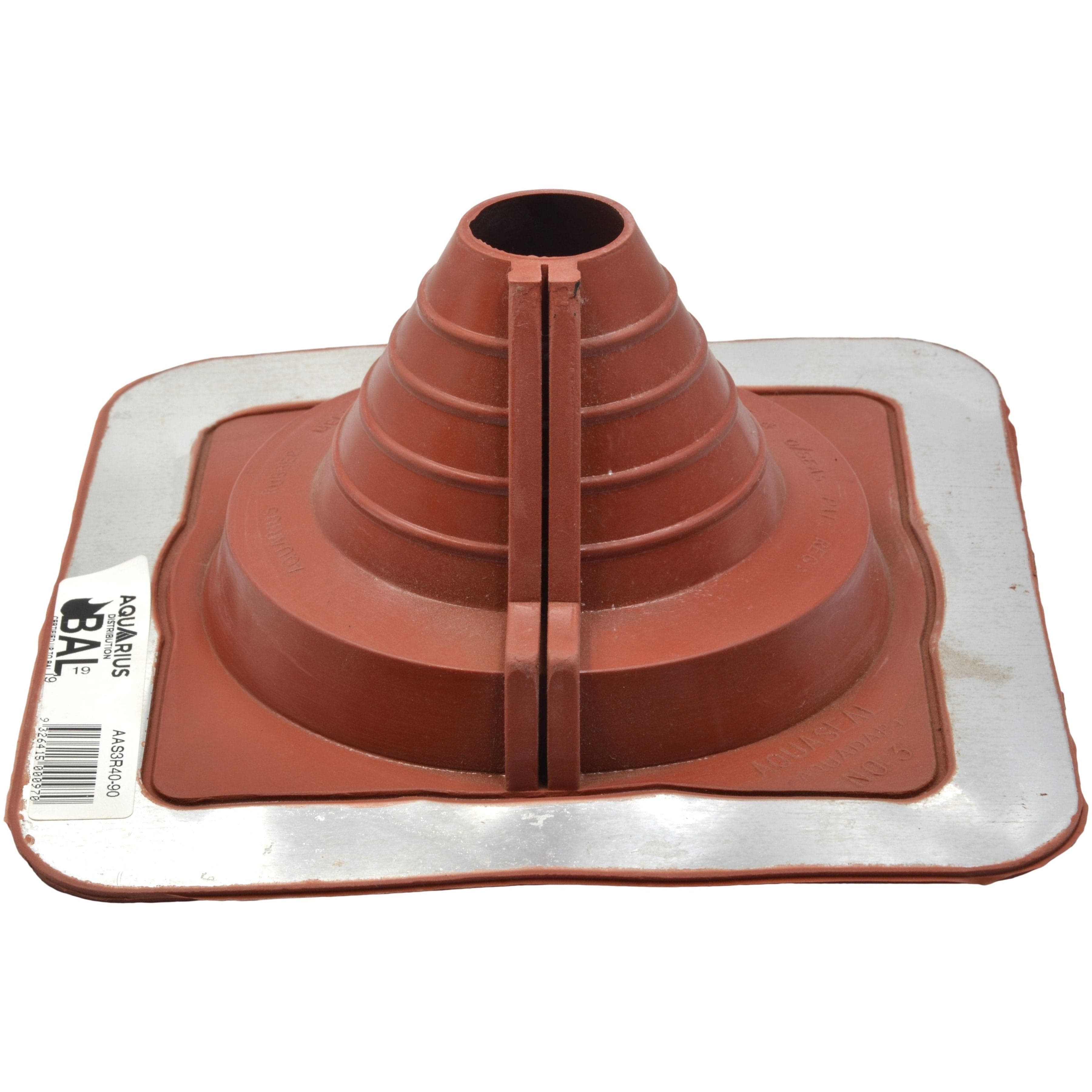 Aquaseal Roof Pipe Seal Aquaseal Aquadapt #3 Roof Pipe Flashing Red 40-90mm