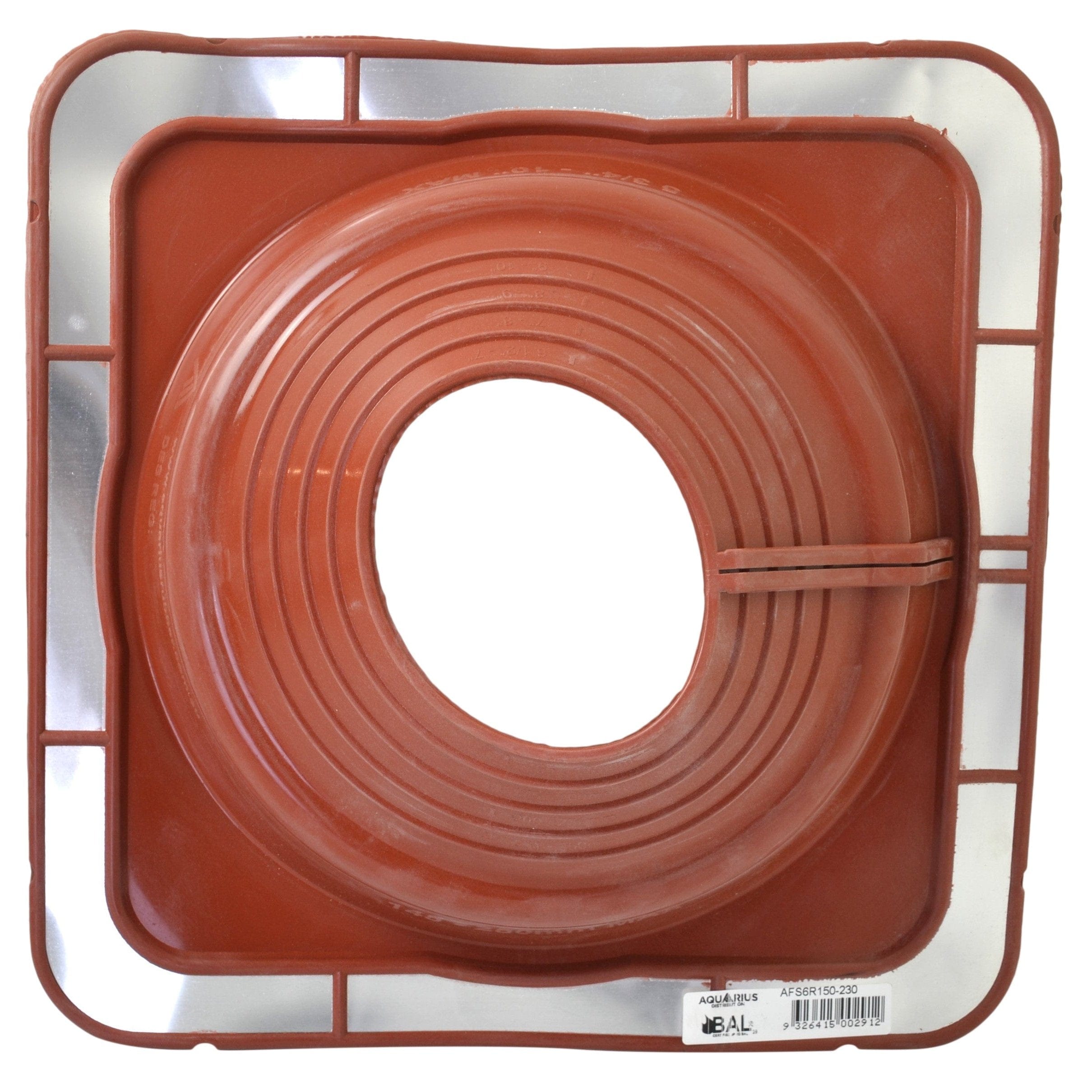 Aquaseal Roof Pipe Seal Aquaseal FlashRite #6 Metal Roof Pipe Flashing Red 150-230mm