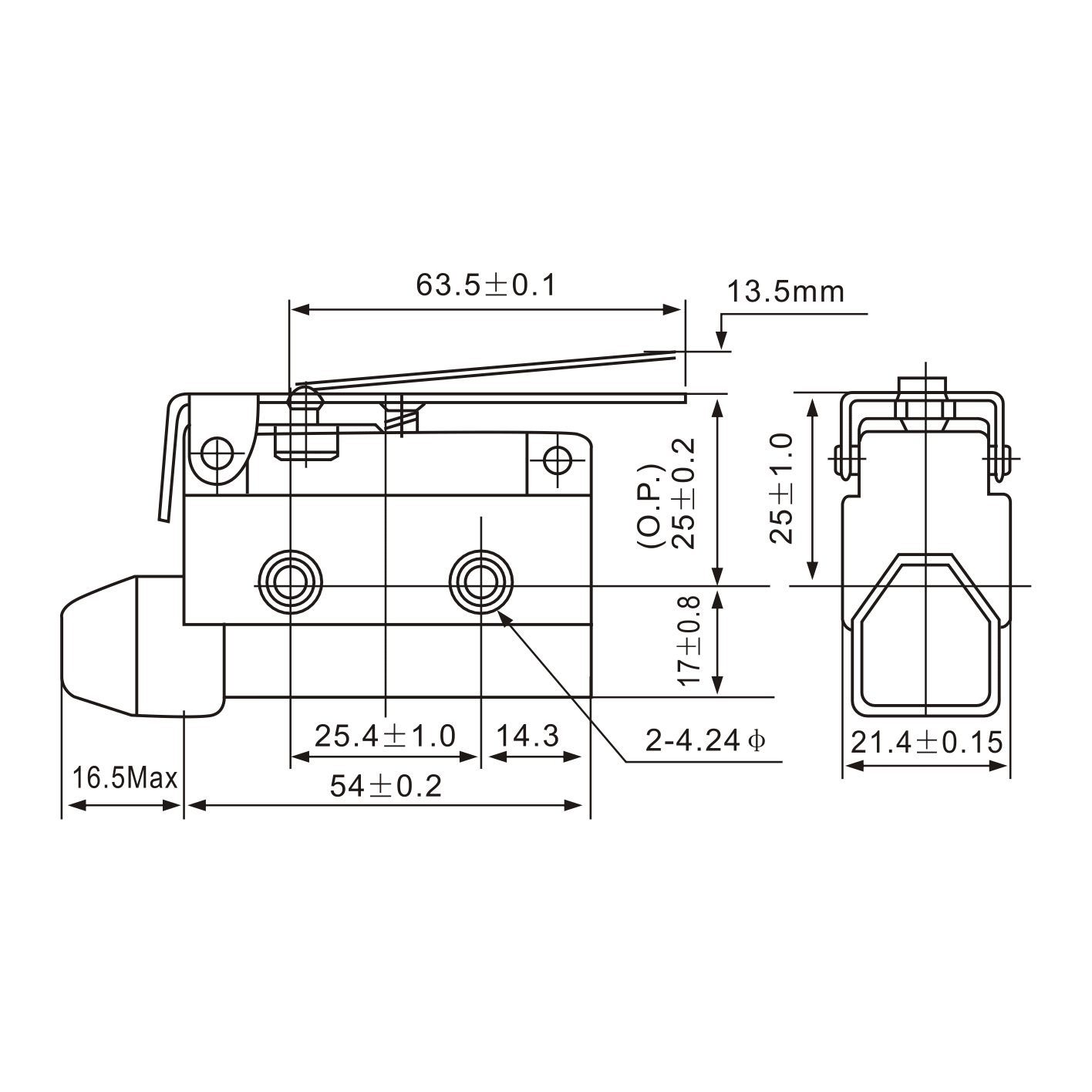 AZ-7120 Hinge Lever Limit Switch - Twin Eagle Imports
