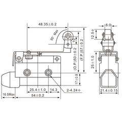 AZ-7124 Angled Lever with Roller Limit Switch - Twin Eagle Imports