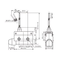 AZ-7166 Plastic Plunger on Spring Loaded Element Limit Switch - Twin Eagle Imports
