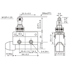 AZ-7311 Panel Mount Roller Plunger Sensitive Metal Enclosed Limit Switch - Twin Eagle Imports