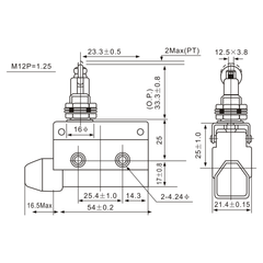 AZ-7312 Panel Mount Cross Roller Plunger Limit Switch - Twin Eagle Imports