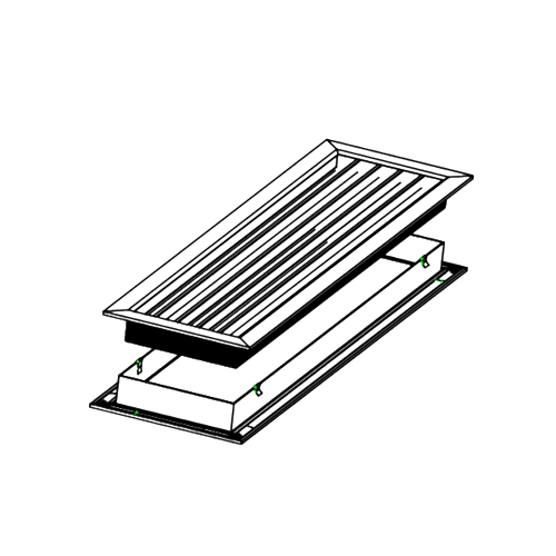 Ductsure Door Relief Vent Grille (Anodized Aluminium) – DG-A 600350