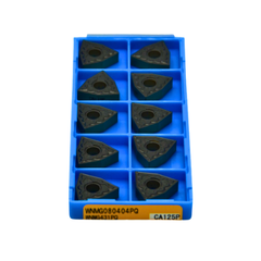 10 pc Kyocera WNMG080404PQ CA125P – Turning Insert (Finishing, PQ Chipbreaker)