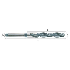 Hepyc 21.5mm HSS Morse Taper Shank Drill MT2 DIN 345N
