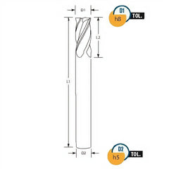 Best Carbide 8mm 3 Flute Long Series Stub End Mill – 8mm Shank - Twin Eagle Imports
