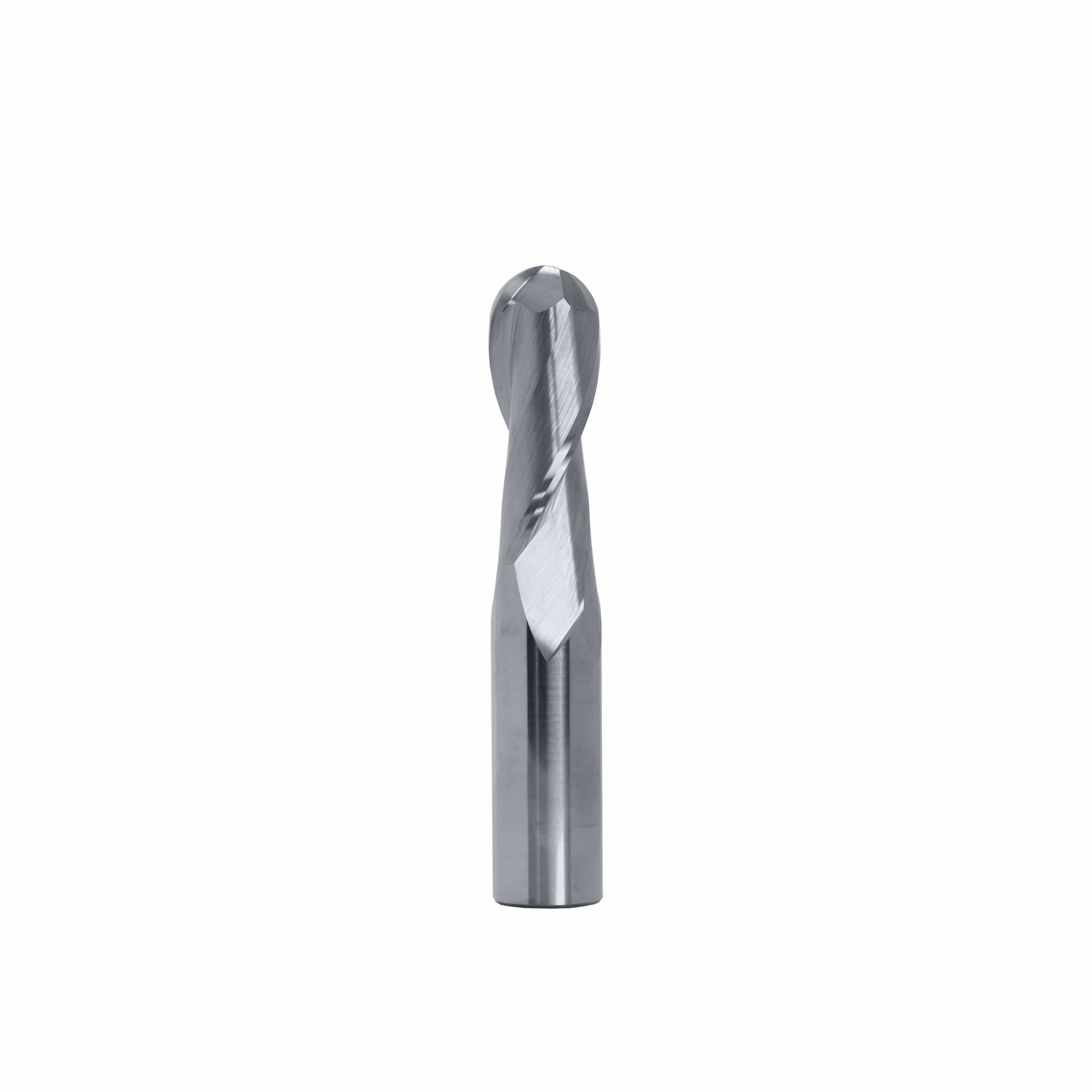 BEST CARBIDE Carbide Endmill Best Carbide - Long Series Ball Nose Slot Drill 3/16" (2 Flute, Uncoated)