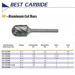 Best Carbide - SC1MNF 6mm Aluminium Cut Carbide Burr - Twin Eagle Imports