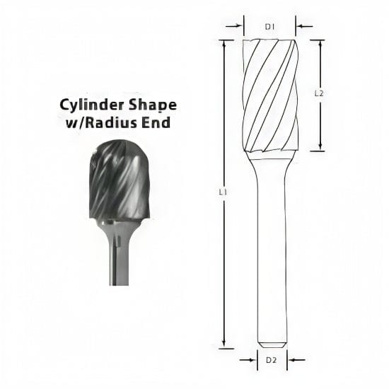 Best Carbide - SC1MNF 6mm Aluminium Cut Carbide Burr - Twin Eagle Imports