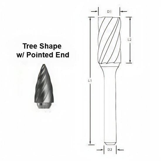 Best Carbide - SG5NF 1/2" Aluminium Cut Carbide Burr - Twin Eagle Imports