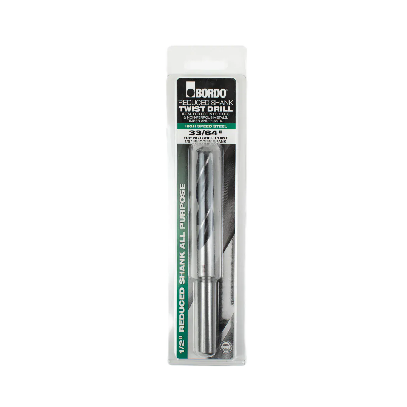 BORDO DRILLS Bordo 33/64" HSS Reduced Shank Drill