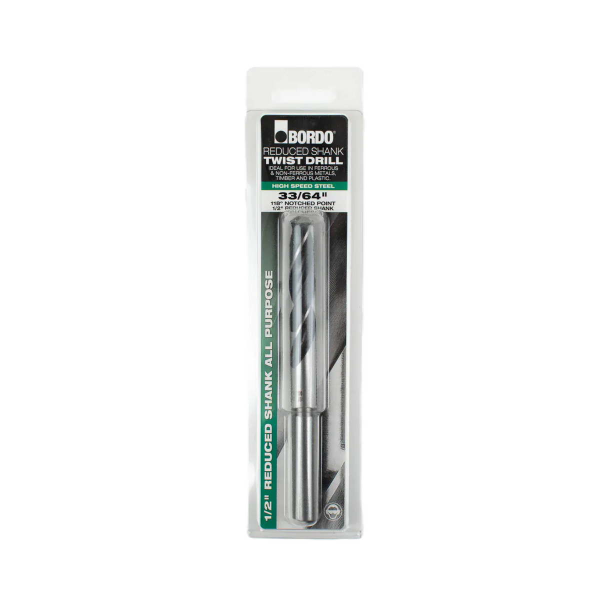 BORDO DRILLS Bordo 33/64" HSS Reduced Shank Drill