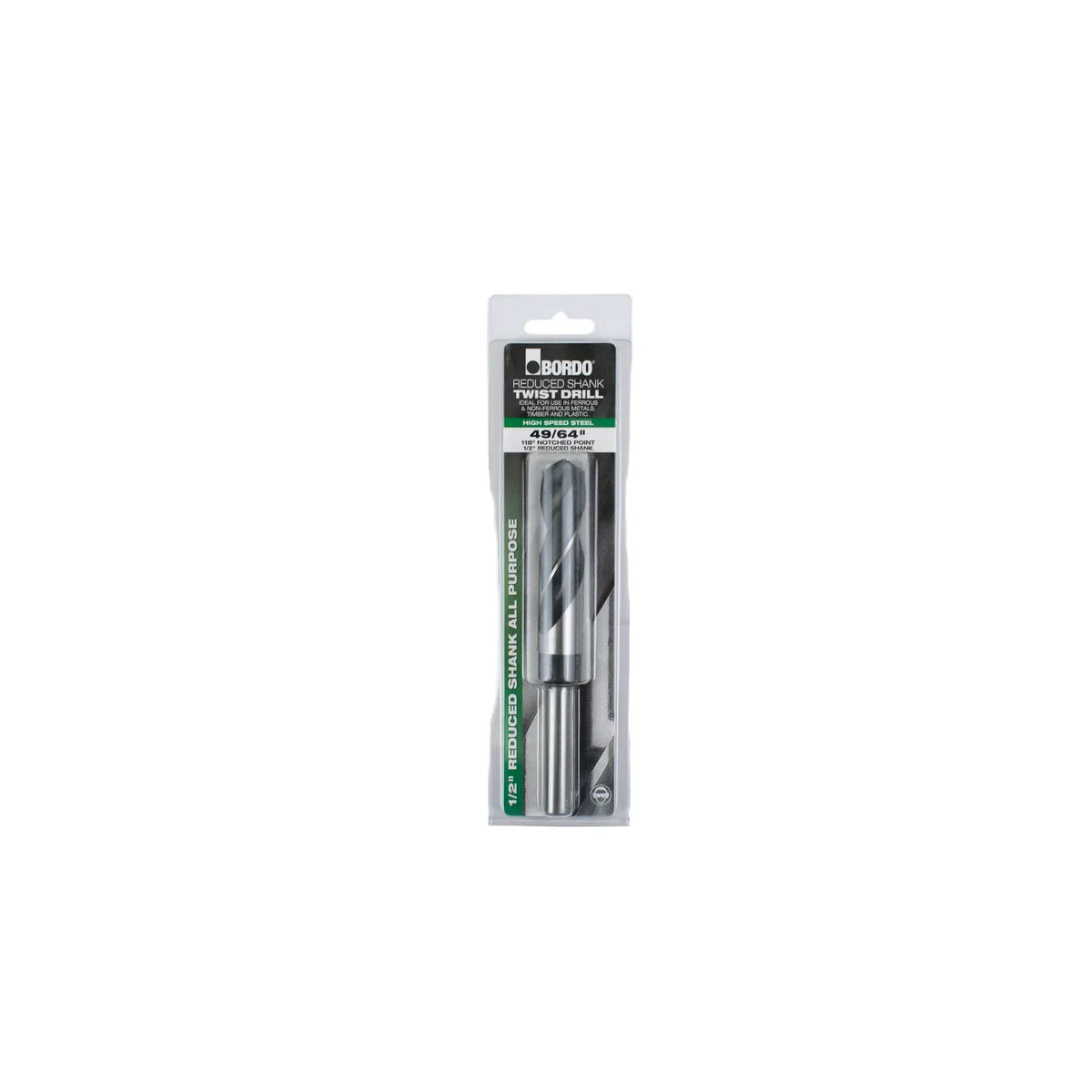 BORDO DRILLS Bordo 49/64" HSS Reduced Shank Drill