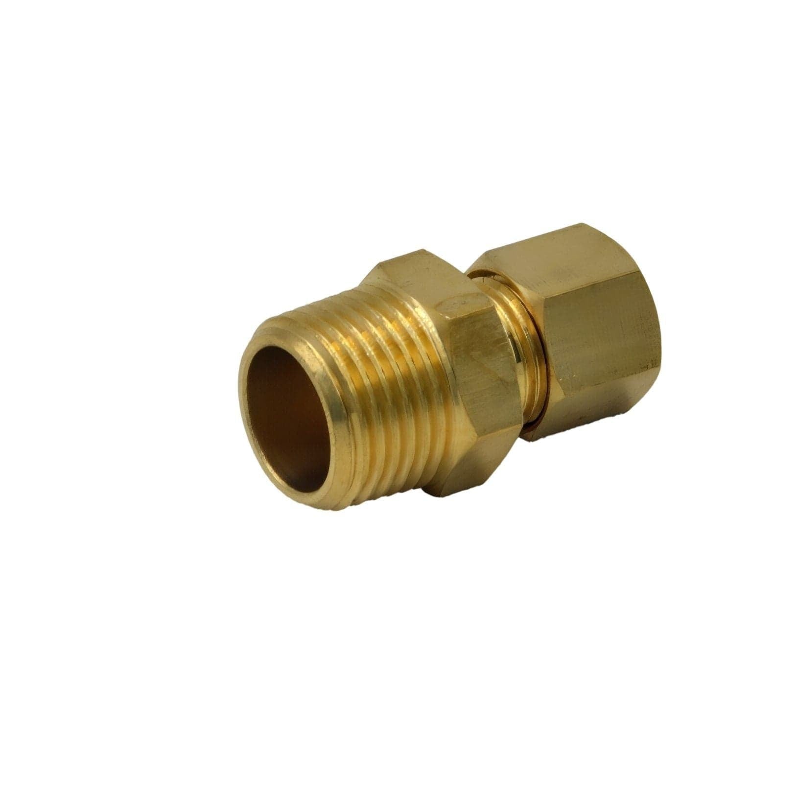 Brass Compression Male Female Connector (T5/16xM3/8) - Twin Eagle Imports
