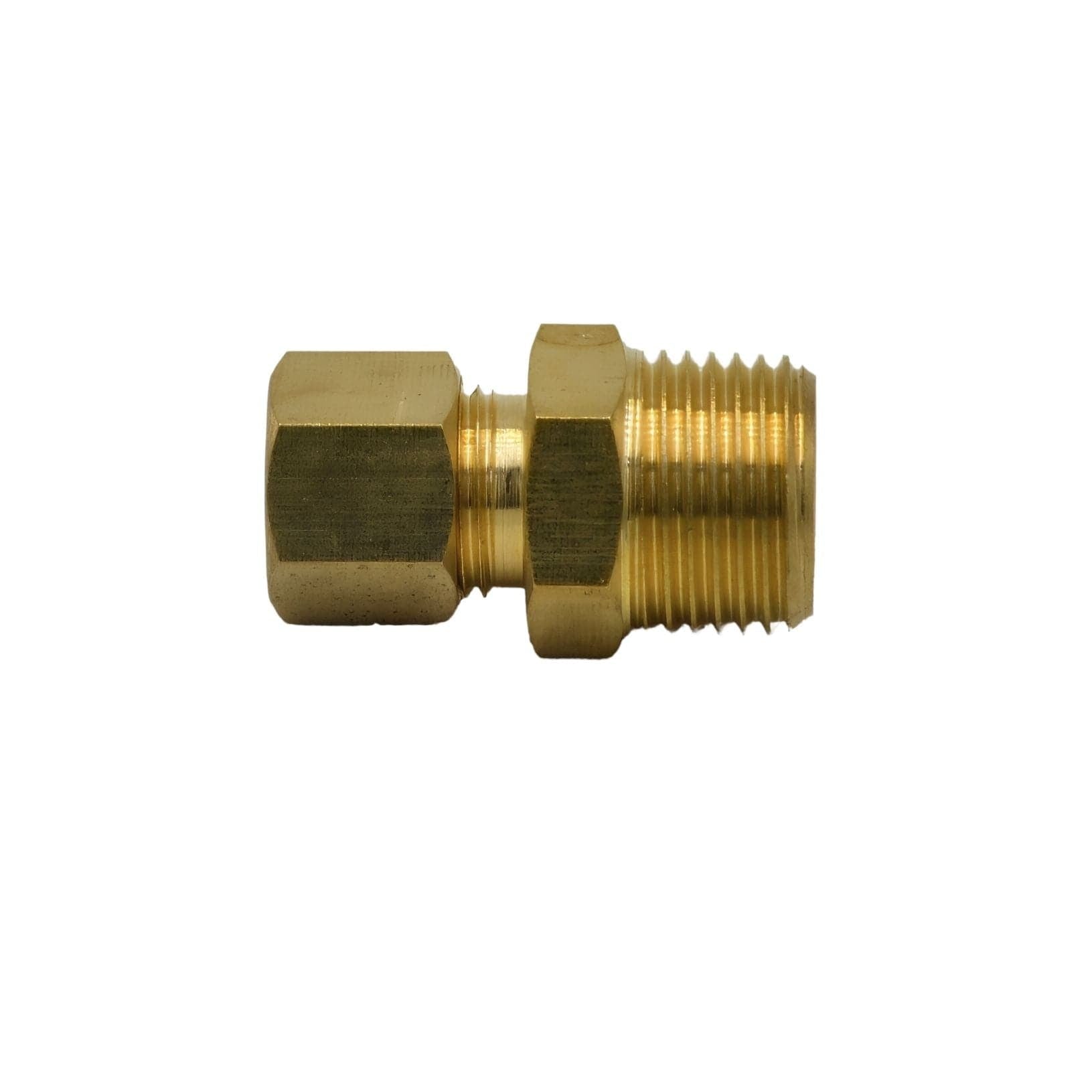 Brass Compression Male Female Connector (T5/16xM3/8) - Twin Eagle Imports