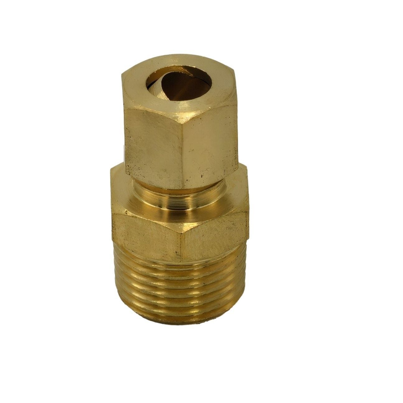 Brass Compression Male Female Connector (T5/16xM3/8) - Twin Eagle Imports
