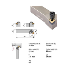 Canela Dimple Lock Turning Tool Holder DCLNL2020K12-N 20mm Shank - Twin Eagle Imports