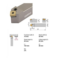 Canela PSDNN2020K12 External Turning Toolholder – 20×20 mm - Twin Eagle Imports