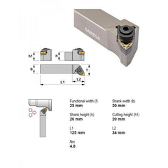 CANELA S.A. TOOL HOLDERS Canela MWLNL2020K08 External Turning Toolholder – 20×20 mm