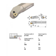 CANELA S.A. TOOL HOLDERS Canela S40VPWLNR08 Internal Boring Bar – Right Hand