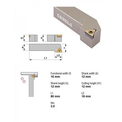 Canela STGCL1212F16 External Turning Toolholder – 12×12 mm - Twin Eagle Imports