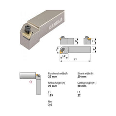 Canela Turning Tool Canela Top Clamp Turning Tool Holder CTFPR2020K16 20mm Shank