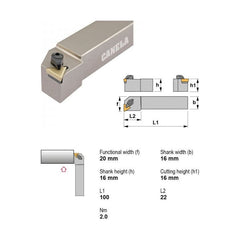 Canela Top Clamp Turning Tool Holder CTFPR1616H11 16mm Shank
