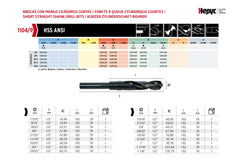 Hepyc 21/32" HSS Reduced Shank Drill DIN 338