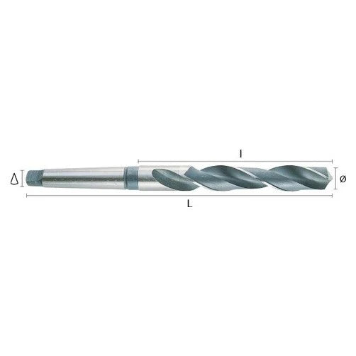 Hepyc 18mm HSS Morse Taper Shank Drill MT2 DIN 345N