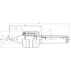 Dajiu Live Centre Morse Taper 4 Extended Nose Precision CNC High Speed Live Centre