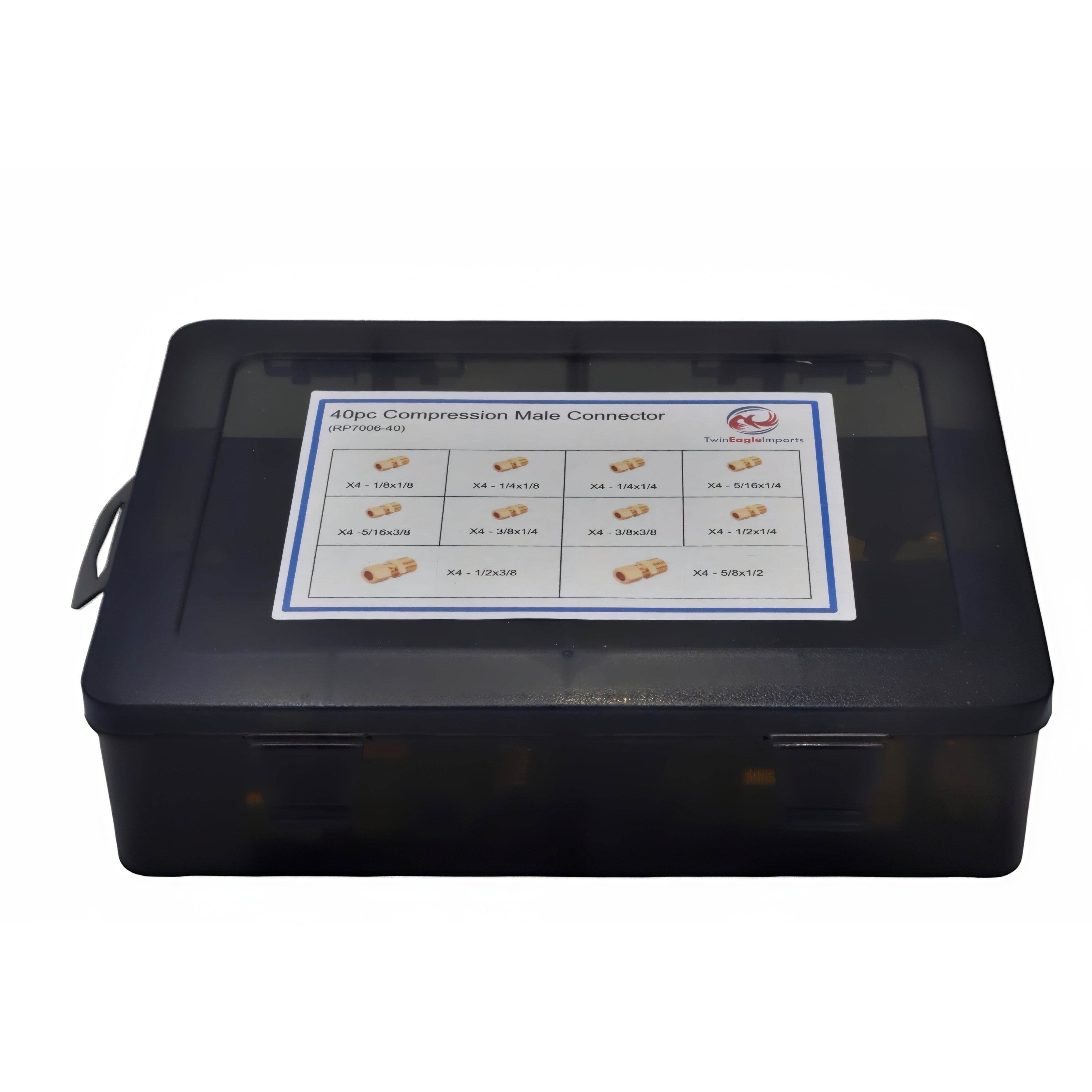 DOT Brass Connector 40pc Brass Compression Male Connector Grab Kit Assortment