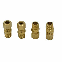 DOT Brass Connector 4pc Brass Compression Male Female Connector (T5/16xM1/4)