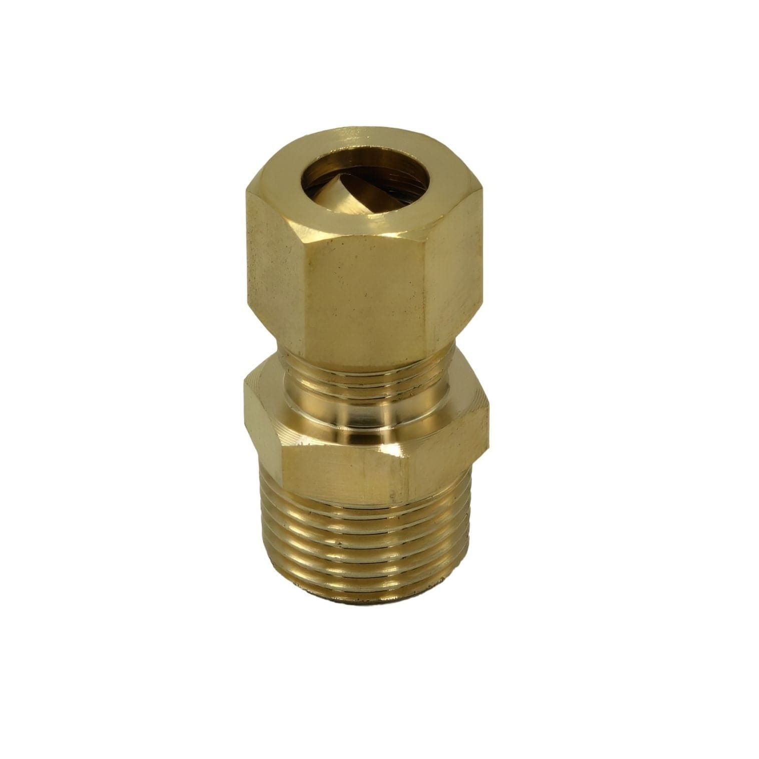 DOT Brass Connector Brass Compression Male Female Connector (T3/8xM3/8)