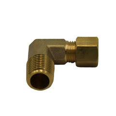 DOT Brass Connector Brass Compression Union 90° Male Female Elbow (T1/4xM1/4)