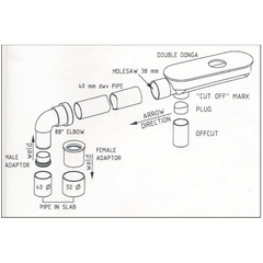 Double Dinger – The Easy Solution for Plumbing Misalignment 40mm - Twin Eagle Imports