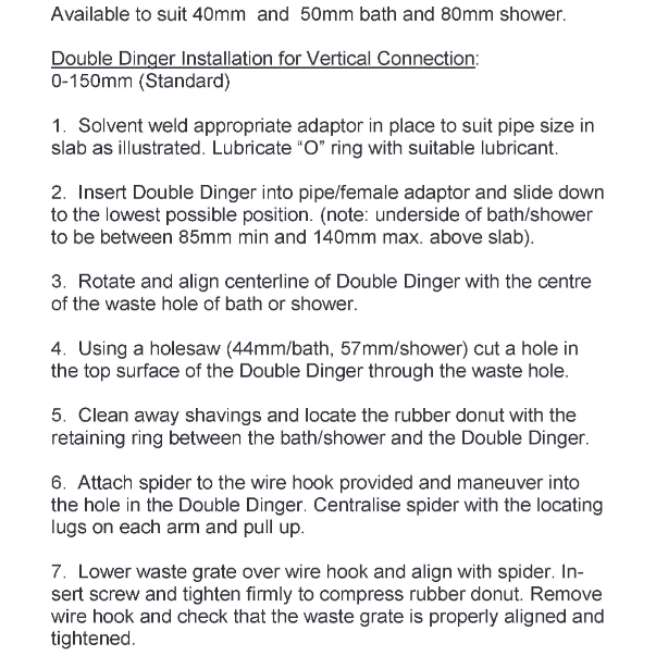 Double Dinger – The Easy Solution for Plumbing Misalignment 40mm - Twin Eagle Imports
