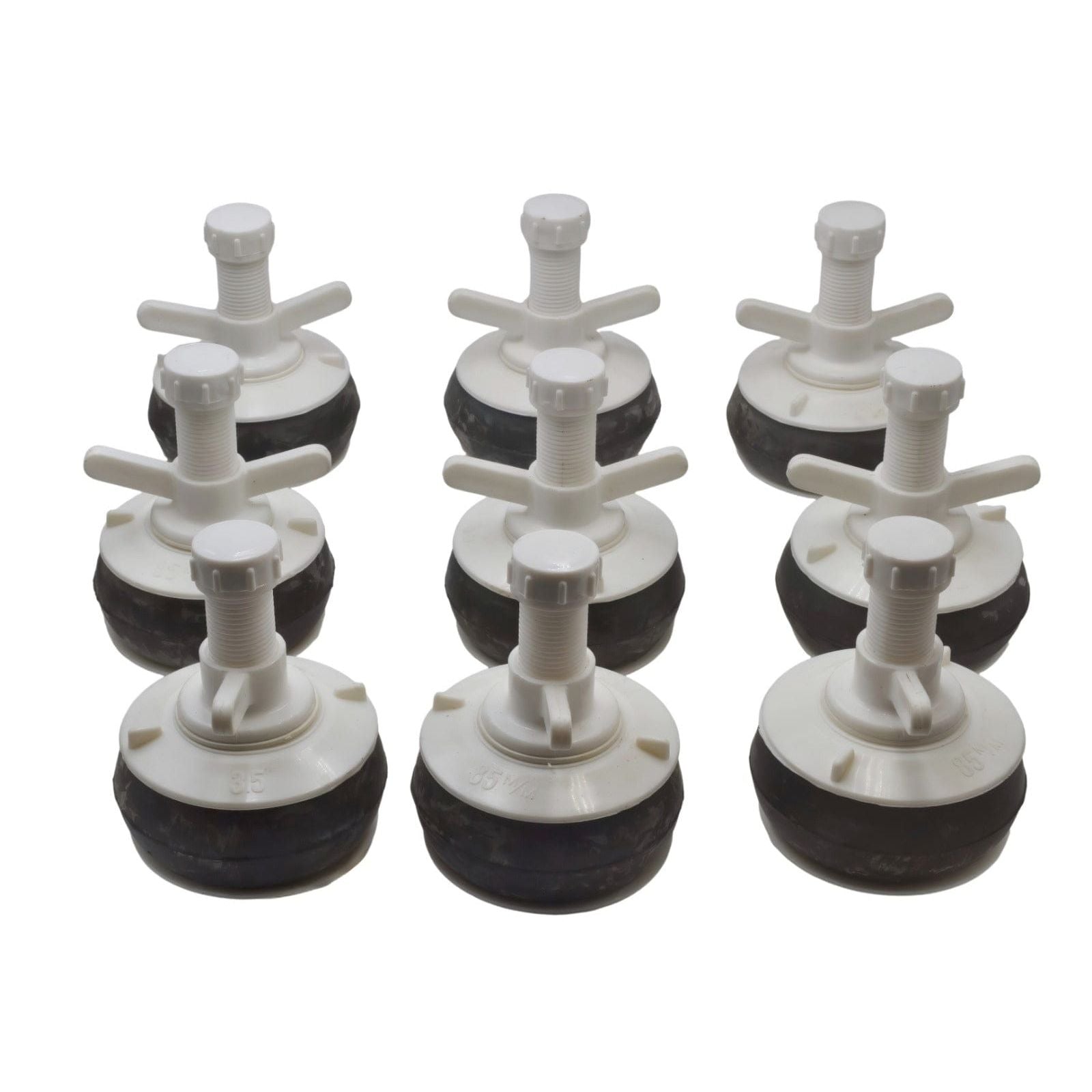 DRAINCHEM Expanding Plumbing Plug 9x Nylon Mechanical Pipe Test plug bung with 13mm bypass 85mm to 92mm