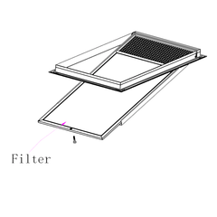 Ductsure Eggcrate Hinged Polyester Filter – EGHF-P 600400 (595 x 395 mm) - Twin Eagle Imports