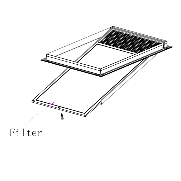 Ductsure Eggcrate Hinged Polyester Filter – EGHF-P 600450 (595 x 445 mm) - Twin Eagle Imports