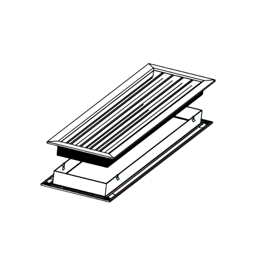 Ductsure Ventilation Ductsure Door Relief Vent Grille (Anodized Aluminium) – DG-A 300200