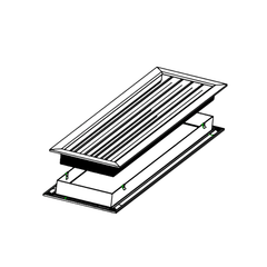 Ductsure Ventilation Ductsure Door Relief Vent Grille (Anodized Aluminium) – DG-A 400150