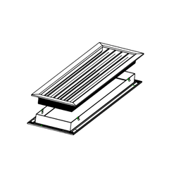 Ductsure Ventilation Ductsure Door Relief Vent Grille (Anodized Aluminium) – DG-A 600150