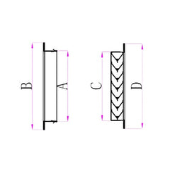Ductsure Ventilation Ductsure Door Relief Vent Grille (Anodized Aluminium) – DG-A 600300