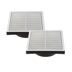 Ductsure Ventilation Twin Pack PFL100 Ductsure Ducting Wall Vent : Fixed Louvre - Φ100