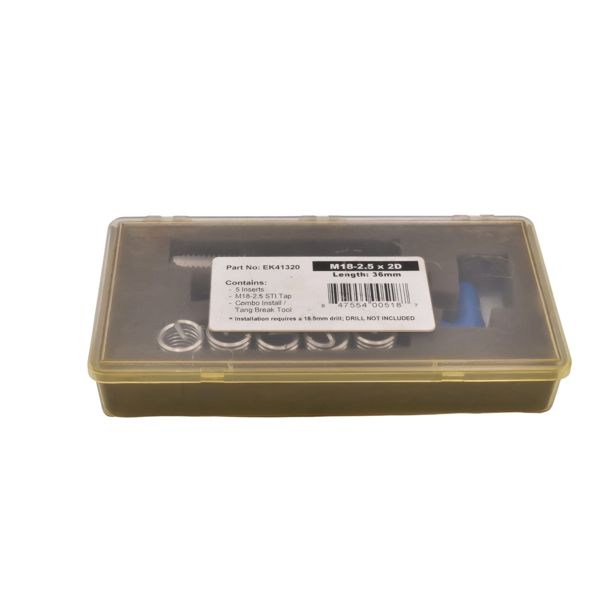 E-Z Coil Kit Economy M18 X 2.5 X 2D Helicoil Thread Repair - Twin Eagle Imports
