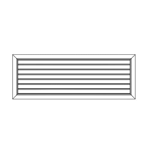 EcoDuct Ventilation Ductsure Door Relief Vent Grille (Anodized Aluminium) – DG-A 300150